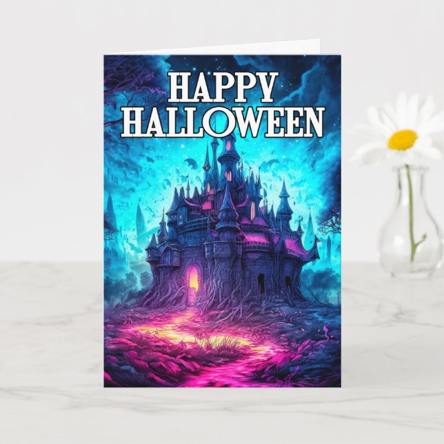 Creepy Haunted Mansion | Happy Halloween Card (Small Plant)