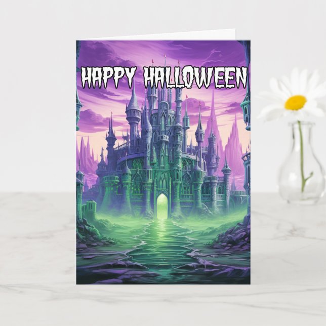 Creepy Haunted Mansion | Happy Halloween Card (Small Plant)