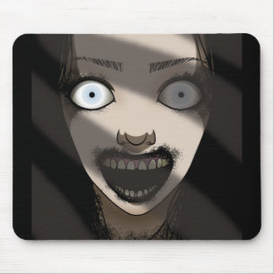 Creepy Haunting Ghost Lady Mouse Mat