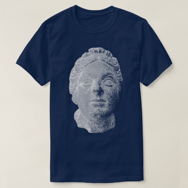 Creepy Head of a Woman from a Roman Empire Statue  T-Shirt (Design Front)
