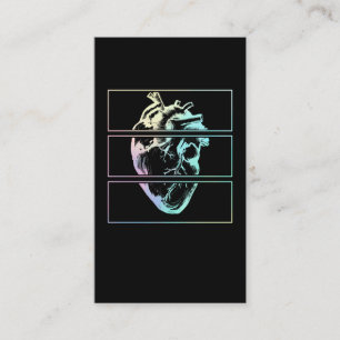 Creepy Heart Human Anatomy Witchy Emo Pastel Goth Business Card