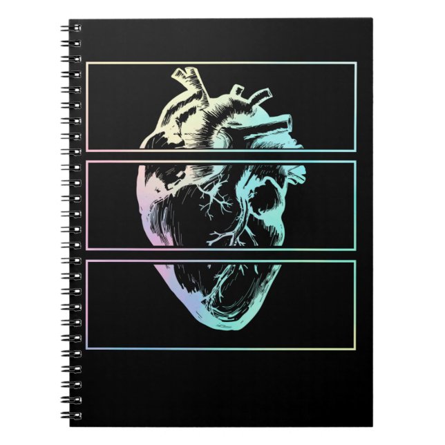 Creepy Heart Human Anatomy Witchy Emo Pastel Goth Notebook (Front)