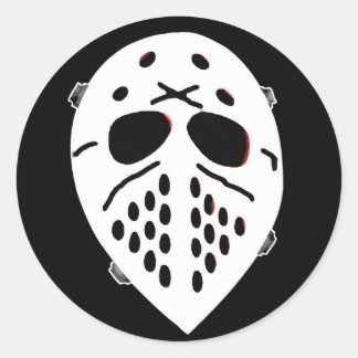 Creepy Hockey Mask Products Classic Round Sticker