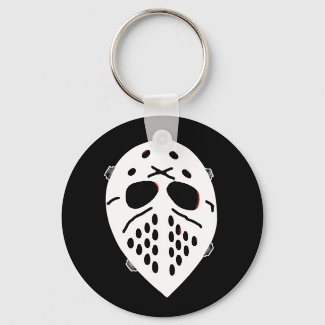 Creepy Hockey Mask Products Key Ring (Front)