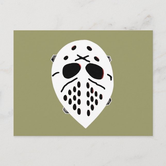Creepy Hockey Mask Products Postcard (Front)