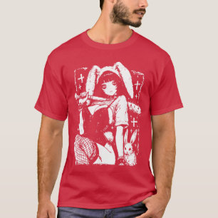 Creepy Horror Bunny Girl Anime Manga Alt Kawaii Ha T-Shirt