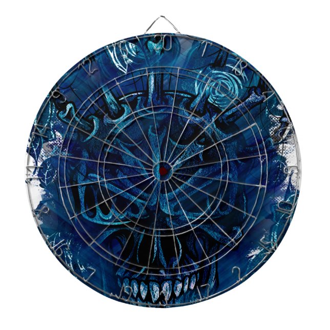 Creepy Horror Skull Dartboard (Front)