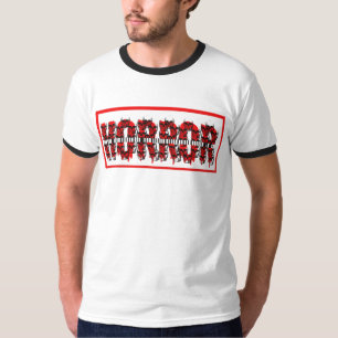 Creepy Horror Skull Text T-Shirt – Spooky Gothic