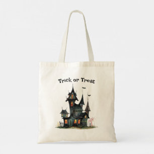 Creepy House Halloween Trick or Treat Tote Bag