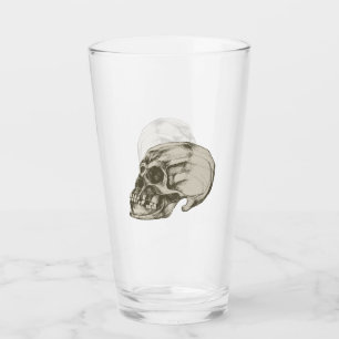 Creepy Human Skull Glass