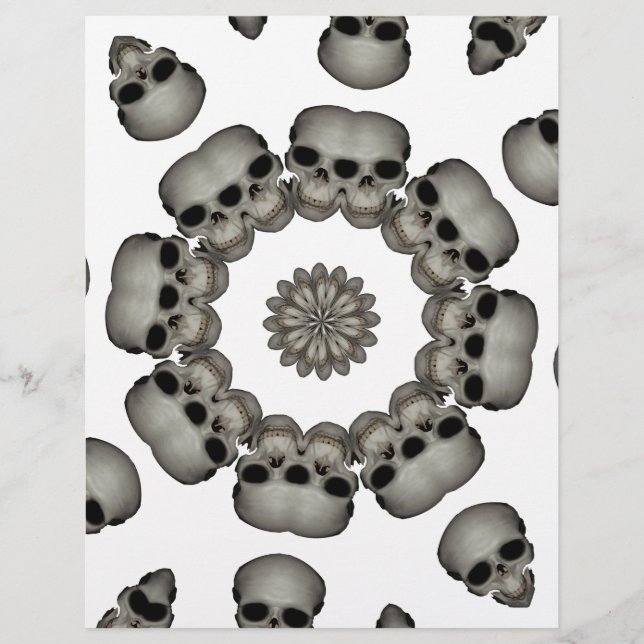Creepy Human Skull Mandala (Front)