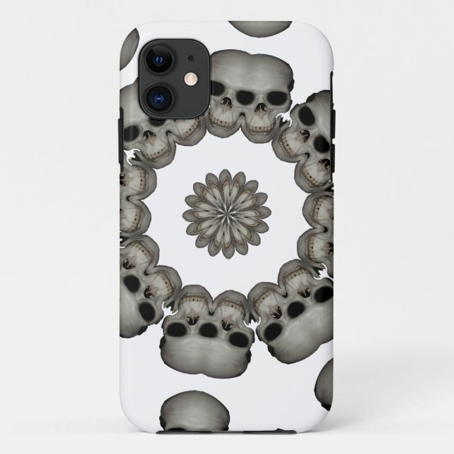 Creepy Human Skull Mandala Case-Mate iPhone Case (Back)