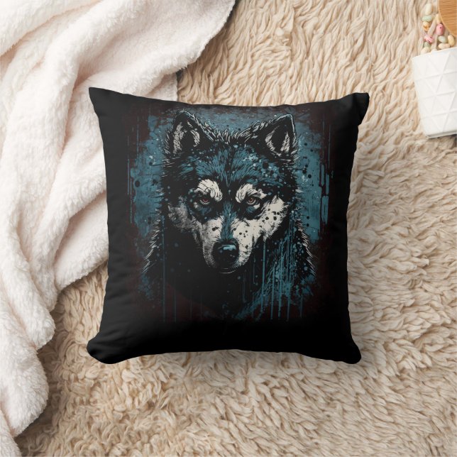 Creepy Husky Cushion (Blanket)