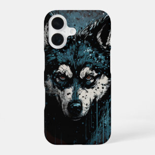 Creepy Husky iPhone 16 Case