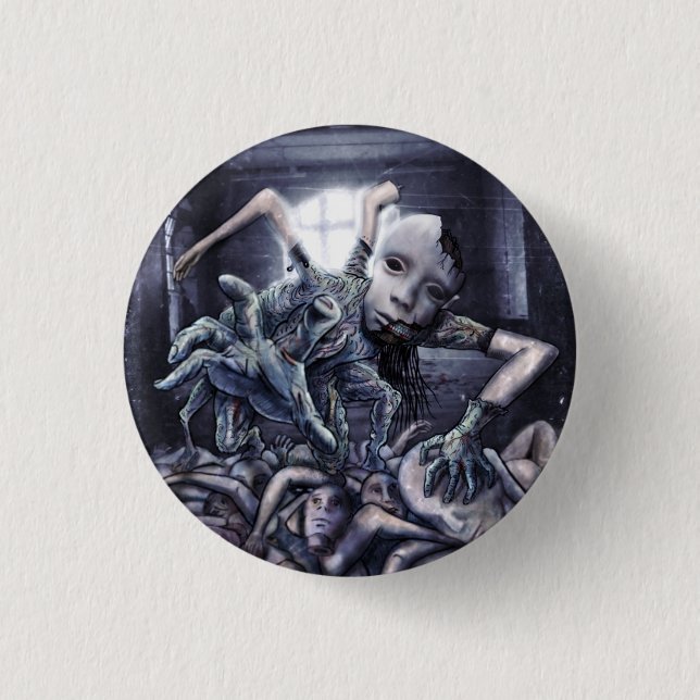 Creepy I Use To Be Human 3 Cm Round Badge (Front)