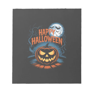 Creepy Jack O Lantern Halloween Notepad