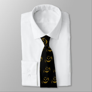Creepy Jack o' Lantern Halloween Tie