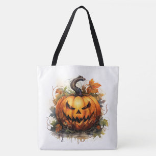 Creepy Jack-o-Lantern  Tote Bag