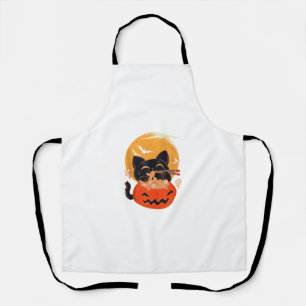 Creepy Kawaii Cat Eating Worms Ramen Noodles Hallo Apron