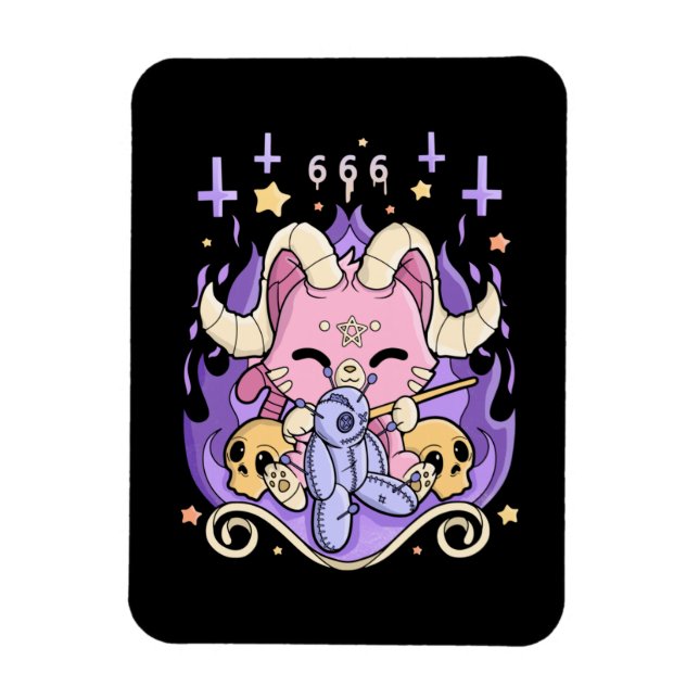 Creepy Kawaii Chibi Horror Cute Creepy Pastel Goth Magnet (Vertical)