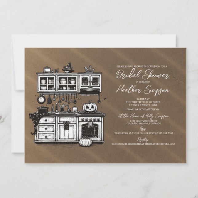 Creepy Kitchen Bridal Shower Invitation (Front)