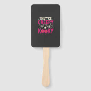 Creepy Kooky Halloween Skull Pumpkin Design_1 Hand Fan