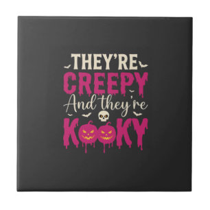 Creepy Kooky Halloween Skull Pumpkin Design_1 Tile
