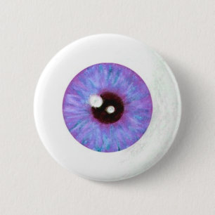 Creepy Lavendar Azure Eyeball Button