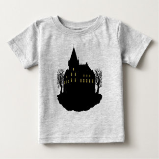 Creepy Mansion in Silhouette Baby T-Shirt