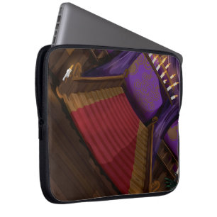 Creepy Mansion Stairway Laptop Sleeve