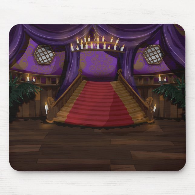 Creepy Mansion Stairway Mouse Mat (Front)
