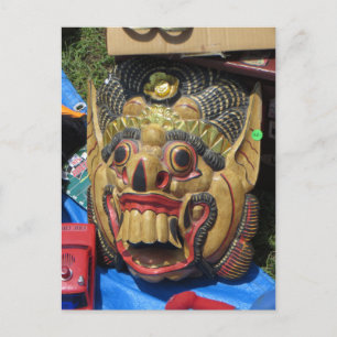 Creepy Mask Postcard