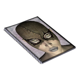 Creepy Masked Female Fantasy Art Notebook
