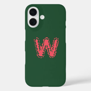 Creepy Monogram Clashing Pink on Green iPhone 16 Case