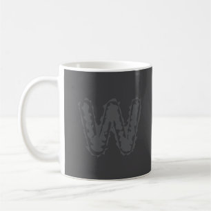 Creepy Monogram Grey on Grey Coffee Mug