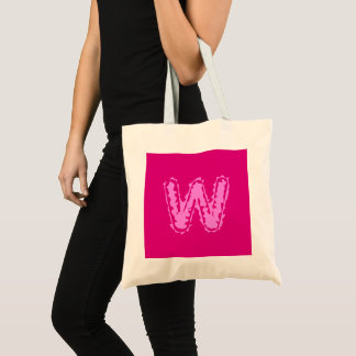 Creepy Monogram Pink on Pink Tote Bag