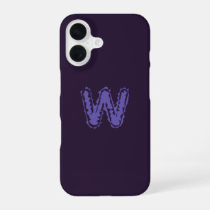 Creepy Monogram Purple on Purple iPhone 16 Case