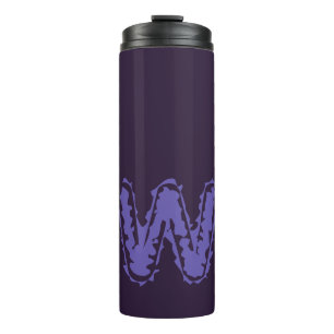 Creepy Monogram Purple on Purple Thermal Tumbler