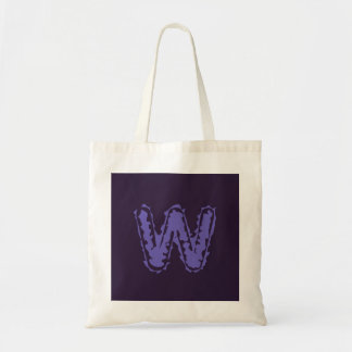 Creepy Monogram Purple on Purple Tote Bag