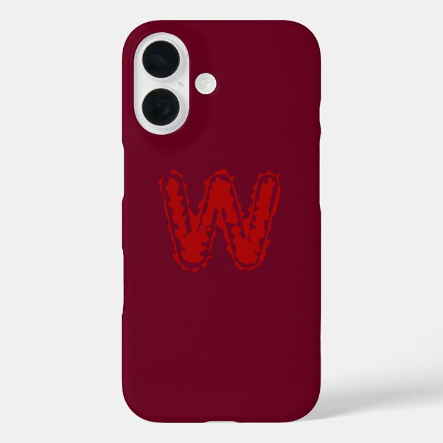 Creepy Monogram Red on Red Case-Mate iPhone Case (Back)