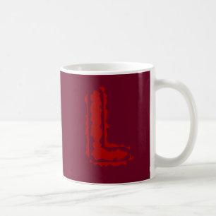 Creepy Monogram Red on Red Coffee Mug
