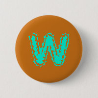 Creepy Monogram Toxic Green on Orange