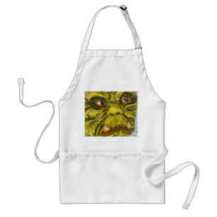 Creepy Morphed Turtle Monster Cartoon Standard Apron