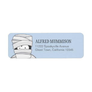 Creepy Mummy Halloween Return Address Labels