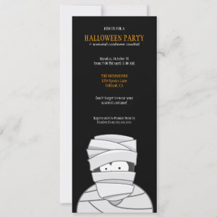 Creepy Mummy Kids Halloween Party Invitations