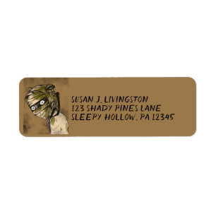 Creepy Mummy Monster Return Address