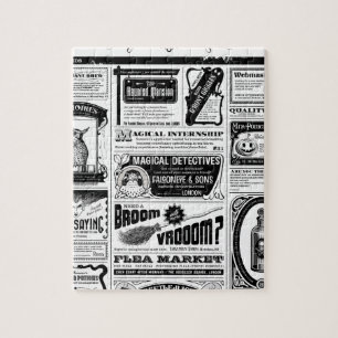 creepy newspaper jigsaw puzzle