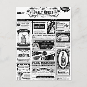 creepy newspaper postcard