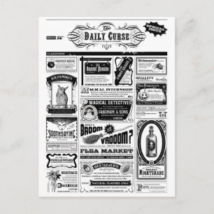 creepy newspaper postcard