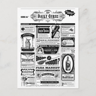 creepy newspaper postcard